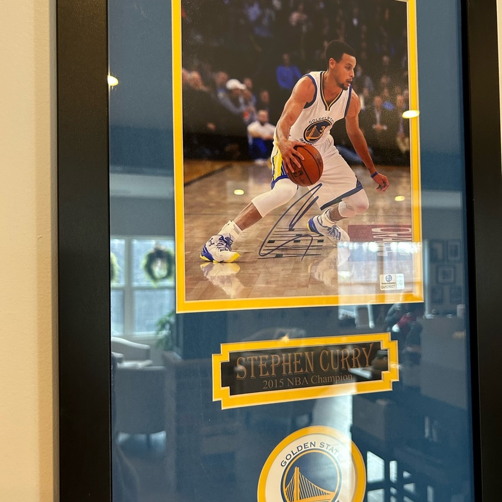 Stephen Curry Framed Autographed Photo